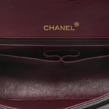 CHANEL Shoulder Bag Matelasse Double Flap Vertical Chain Lambskin Black Gold-Tone Hardware Pre-Owned - Vintage La Charme