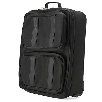 HERMES Acapulco Carry Bag Toile Chevron Black Gold-Tone Hardware Pre-Owned - Vintage La Charme