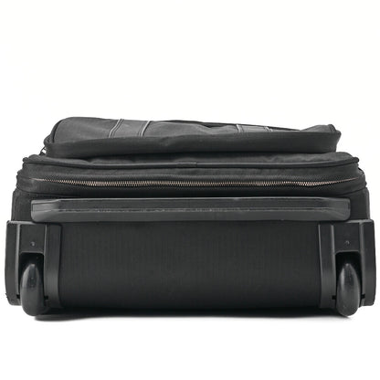 HERMES Acapulco Carry Bag Toile Chevron Black Gold-Tone Hardware Pre-Owned - Vintage La Charme