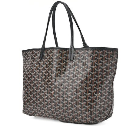 Goyard Saint Louis PM Tote Bag Coated Canvas Black Silver-Tone Hardware Pre-Owned - Vintage La Charme