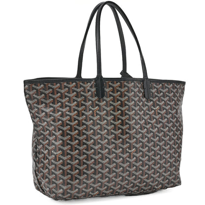 Goyard Saint Louis PM Tote Bag Coated Canvas Black Silver-Tone Hardware Pre-Owned - Vintage La Charme