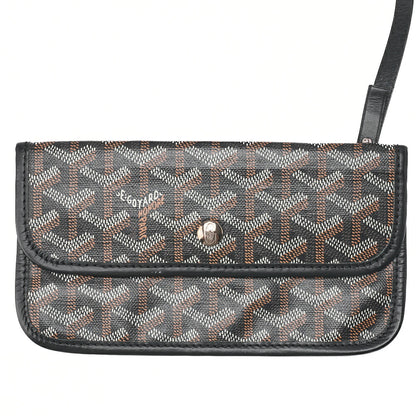 Goyard Saint Louis PM Tote Bag Coated Canvas Black Silver-Tone Hardware Pre-Owned - Vintage La Charme