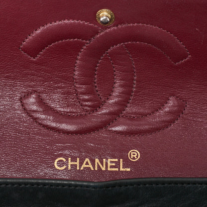 CHANEL Chain Shoulder Bag Matelasse Double Flap Lambskin Black Gold-Tone Hardware Pre-Owned - Vintage La Charme