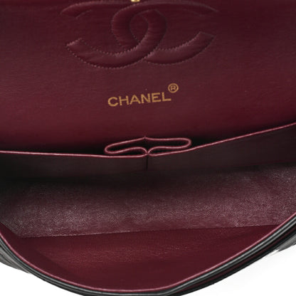 CHANEL Chain Shoulder Bag Matelasse Double Flap Lambskin Black Gold-Tone Hardware Pre-Owned - Vintage La Charme