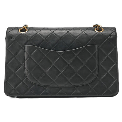 CHANEL Chain Shoulder Bag Matelasse Double Flap Lambskin Black Gold-Tone Hardware Pre-Owned - Vintage La Charme
