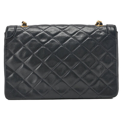 CHANEL Mini Shoulder Bag Matelasse Turn Lock Lambskin Navy Gold-Tone Hardware Pre-Owned - Vintage La Charme