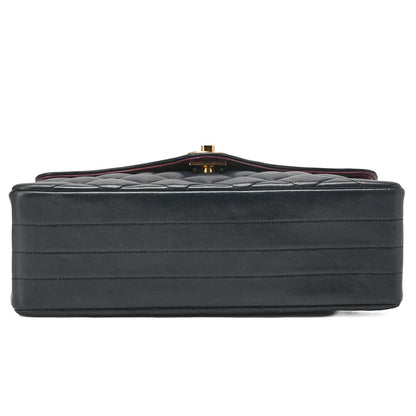 CHANEL Mini Shoulder Bag Matelasse Turn Lock Lambskin Navy Gold-Tone Hardware Pre-Owned - Vintage La Charme