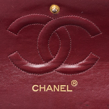 CHANEL Chain Shoulder Bag Matelasse Double Flap Lambskin Black Gold-Tone Hardware Pre-Owned - Vintage La Charme