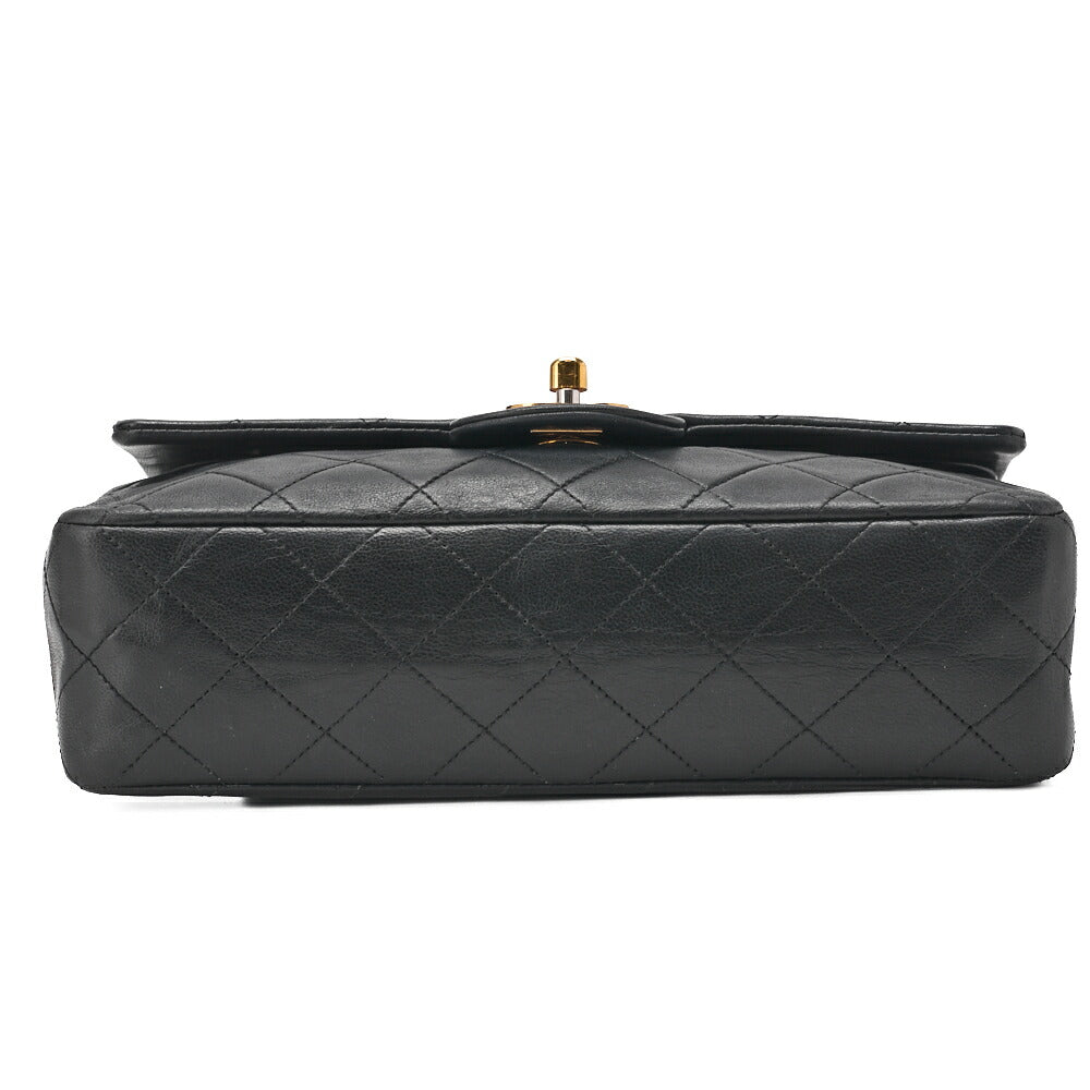 CHANEL Shoulder Bag Matelasse 23 Double Flap Chain Lambskin Black Gold-Tone Hardware Pre-Owned - Vintage La Charme