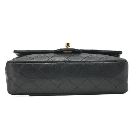 CHANEL Shoulder Bag Matelasse 23 Double Flap Chain Lambskin Black Gold-Tone Hardware Pre-Owned - Vintage La Charme