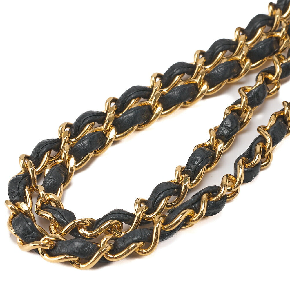 CHANEL Shoulder Bag Matelasse 23 Double Flap Chain Lambskin Black Gold-Tone Hardware Pre-Owned - Vintage La Charme