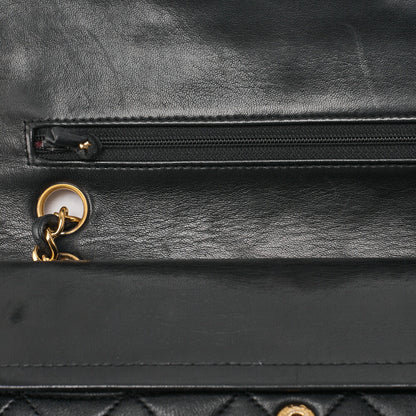CHANEL Shoulder Bag Matelasse 23 Double Flap Chain Lambskin Black Gold-Tone Hardware Pre-Owned - Vintage La Charme