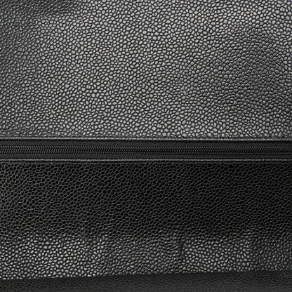 CHANEL Chain Shoulder Bag Deca Matelasse Caviar Skin Black Silver-Tone Hardware Pre-Owned - Vintage La Charme