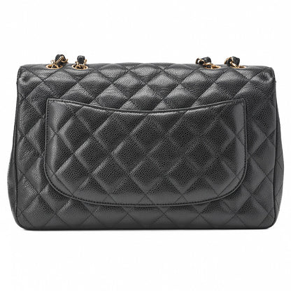 CHANEL Chain Shoulder Bag Big Matelasse Caviar Skin Black Silver-Tone Hardware Pre-Owned - Vintage La Charme