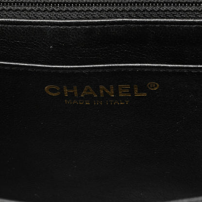 CHANEL Chain Shoulder Bag Big Matelasse Caviar Skin Black Silver-Tone Hardware Pre-Owned - Vintage La Charme