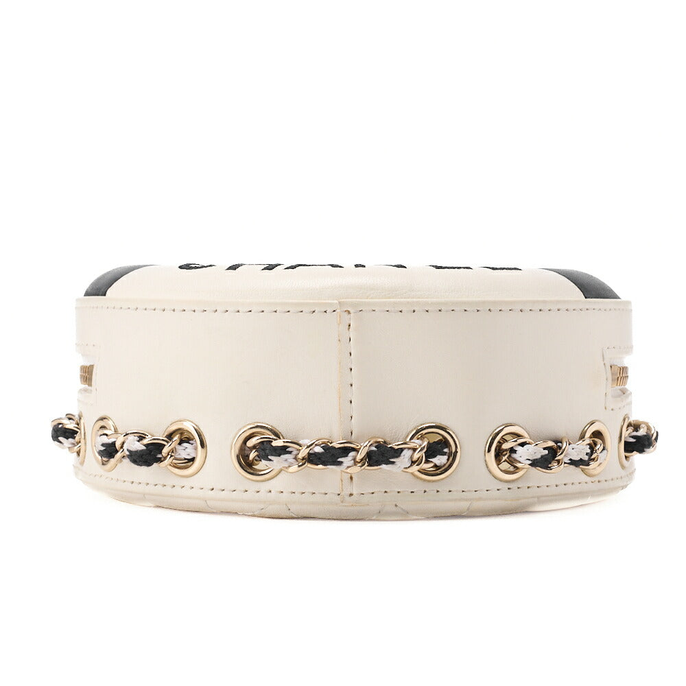 CHANEL Cruise Line Float Chain Shoulder Bag Lambskin × Vinyl Black (Gold Fittings) Women's Bag High Brand [Used] - Vintage La Charme