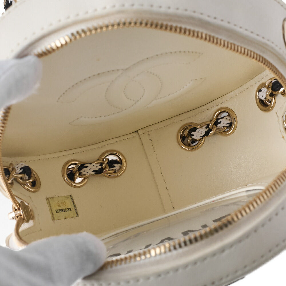 CHANEL Cruise Line Float Chain Shoulder Bag Lambskin × Vinyl Black (Gold Fittings) Women's Bag High Brand [Used] - Vintage La Charme