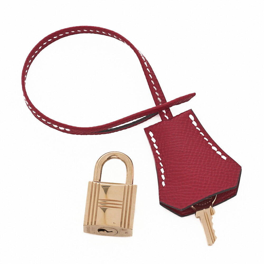 HERMES Birkin 35 Handbag Epson, Rouge Cazak × Corveil Red, Gold-Tone Hardware, Pre-Owned - Vintage La Charme