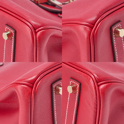 HERMES Birkin 35 Handbag Epson, Rouge Cazak × Corveil Red, Gold-Tone Hardware, Pre-Owned - Vintage La Charme