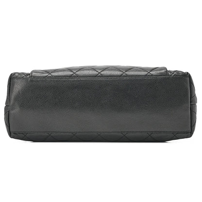 CHANEL Shoulder Bag, Matelasse Outside Flap, Caviar Skin, Black, Gold-Tone Hardware, Pre-Owned - Vintage La Charme