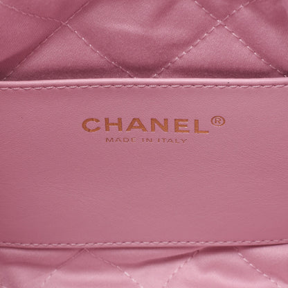 Chanel 22 Mini Drawstring Chain Shoulder Bag, Calfskin, Pink, Gold-Tone Hardware, Pre-Owned - Vintage La Charme
