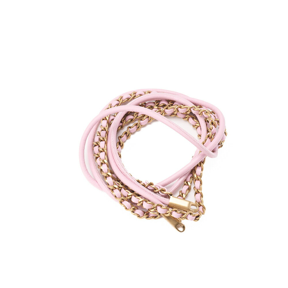 Chanel 22 Mini Drawstring Chain Shoulder Bag, Calfskin, Pink, Gold-Tone Hardware, Pre-Owned - Vintage La Charme