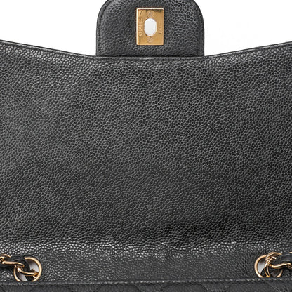 CHANEL Chain Shoulder Bag Big Matelasse Caviar Skin Black Silver-Tone Hardware Pre-Owned - Vintage La Charme