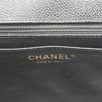 CHANEL Chain Shoulder Bag Big Matelasse Caviar Skin Black Silver-Tone Hardware Pre-Owned - Vintage La Charme