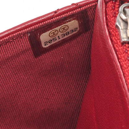 CHANEL Chanel Matelasse Chain Wallet Lambskin Red (Silver Fittings) Women's Wallet Folding Wallet Women's Wallet [Used] - Vintage La Charme