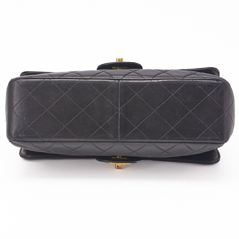 CHANEL Handbag Matelasse One Shoulder Bag Lambskin Black Gold-Tone Hardware Pre-Owned - Vintage La Charme