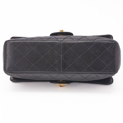 CHANEL Handbag Matelasse One Shoulder Bag Lambskin Black Gold-Tone Hardware Pre-Owned - Vintage La Charme