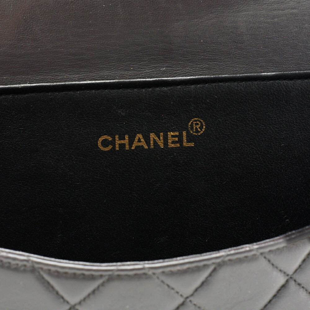 CHANEL Handbag Matelasse One Shoulder Bag Lambskin Black Gold-Tone Hardware Pre-Owned - Vintage La Charme