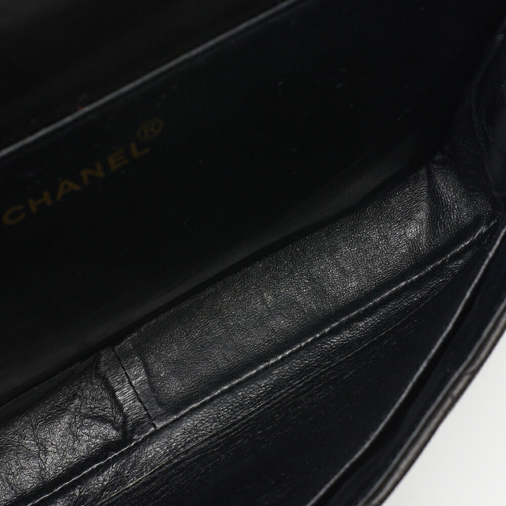 CHANEL Handbag Matelasse One Shoulder Bag Lambskin Black Gold-Tone Hardware Pre-Owned - Vintage La Charme