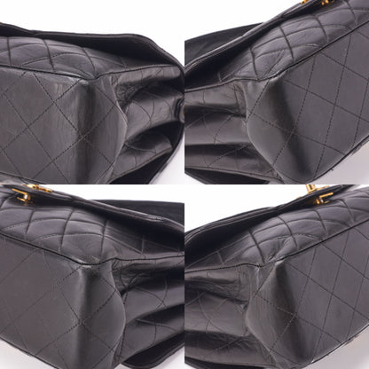 CHANEL Handbag Matelasse One Shoulder Bag Lambskin Black Gold-Tone Hardware Pre-Owned - Vintage La Charme