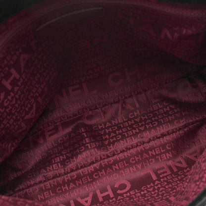 CHANEL Handbag Chocolate Bar Logo Caviar Skin Black Silver-Tone Hardware Pre-Owned - Vintage La Charme