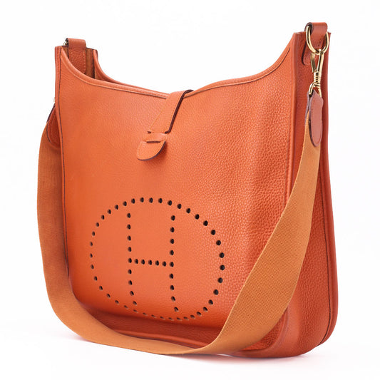 HERMES Hermes Evelyn GM 1 Ann Shoulder Bag Tryon Orange (Gold Fittings) Women's [Used] - Vintage La Charme
