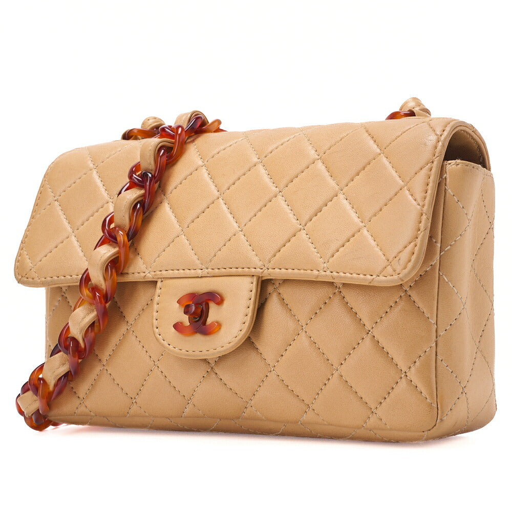 Chanel Shoulder Bag Matelasse Lambskin Tortoiseshell Pattern Beige Gold-Tone Hardware Pre-Owned - Vintage La Charme