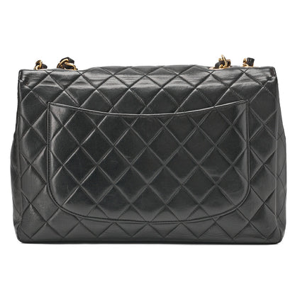 CHANEL Chain Shoulder Bag Big Matelasse 30cm Single Flap Lambskin Black (Gold Fittings) Women's Bag Women's [Used] - Vintage La Charme