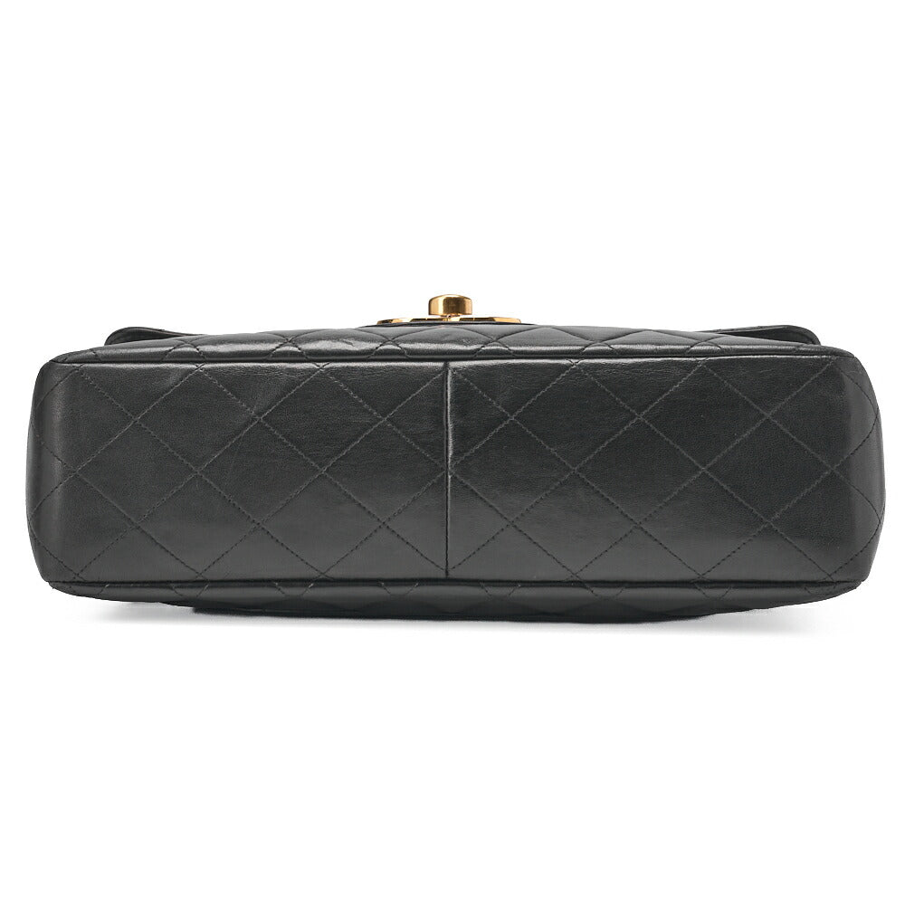 CHANEL Chain Shoulder Bag Big Matelasse 30cm Single Flap Lambskin Black (Gold Fittings) Women's Bag Women's [Used] - Vintage La Charme