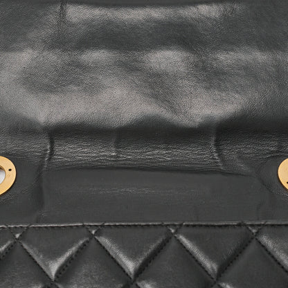 CHANEL Chain Shoulder Bag Big Matelasse 30cm Single Flap Lambskin Black (Gold Fittings) Women's Bag Women's [Used] - Vintage La Charme