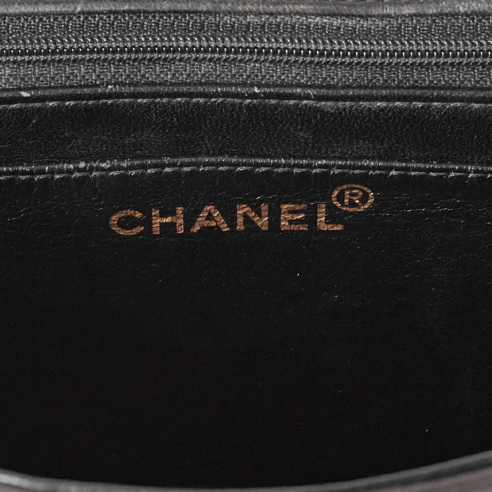 CHANEL Chain Shoulder Bag Big Matelasse 30cm Single Flap Lambskin Black (Gold Fittings) Women's Bag Women's [Used] - Vintage La Charme