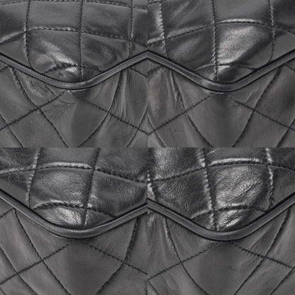 CHANEL Shoulder Bag, Matelasse Outside Flap Fringe Chain Shoulder, Lambskin, Black, Gold-Tone Hardware, Pre-Owned - Vintage La Charme