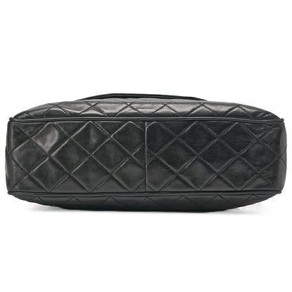 CHANEL Shoulder Bag, Matelasse Outside Flap Fringe Chain Shoulder, Lambskin, Black, Gold-Tone Hardware, Pre-Owned - Vintage La Charme