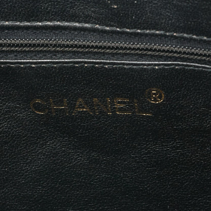 CHANEL Shoulder Bag, Matelasse Outside Flap Fringe Chain Shoulder, Lambskin, Black, Gold-Tone Hardware, Pre-Owned - Vintage La Charme