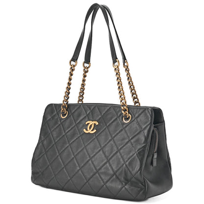 CHANEL Chanel Shoulder Bag Matelasse Calfskin Black Coco Mark (Gold Fittings) Women's [Used] - Vintage La Charme