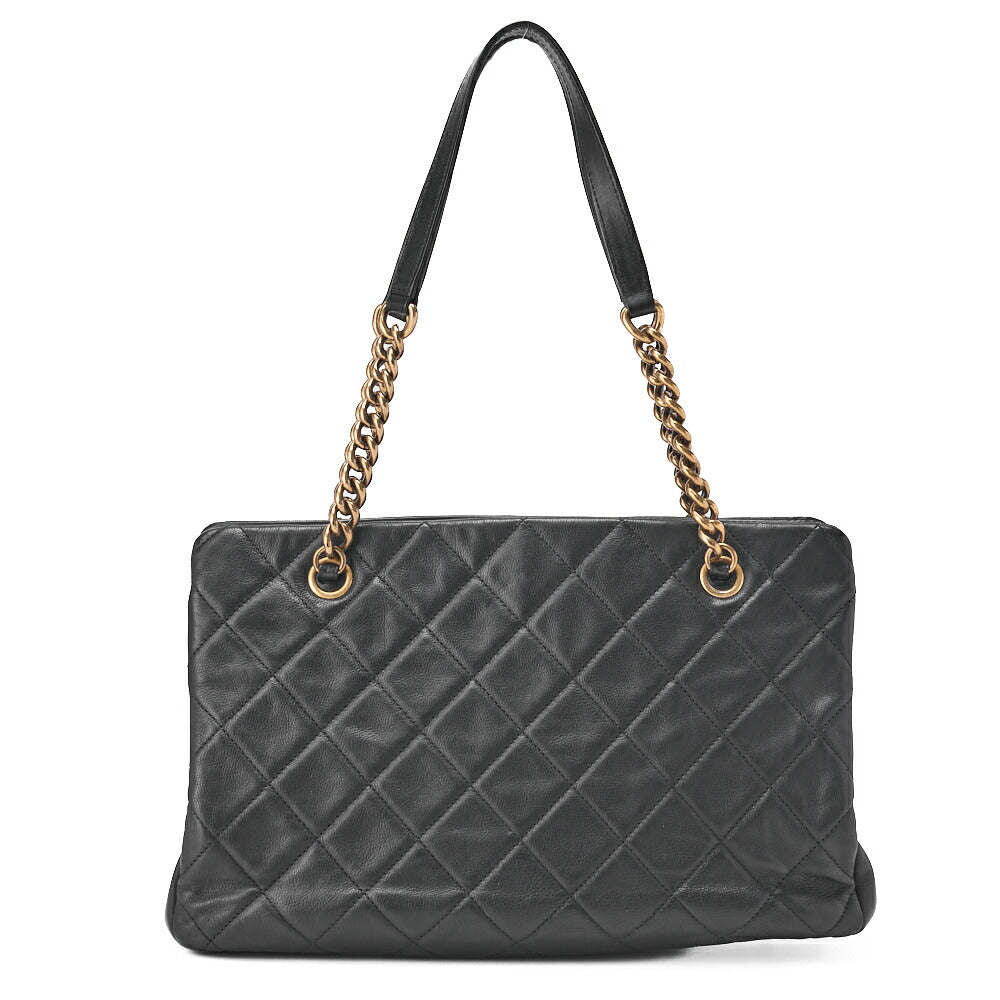 CHANEL Chanel Shoulder Bag Matelasse Calfskin Black Coco Mark (Gold Fittings) Women's [Used] - Vintage La Charme