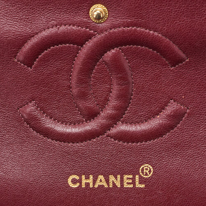 CHANEL Shoulder Bag Matelasse Double Flap Lambskin Black Gold-Tone Hardware Pre-Owned - Vintage La Charme