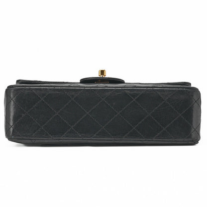 CHANEL Shoulder Bag Matelasse 23 Double Flap Chain Lambskin Black Gold-Tone Hardware Pre-Owned - Vintage La Charme
