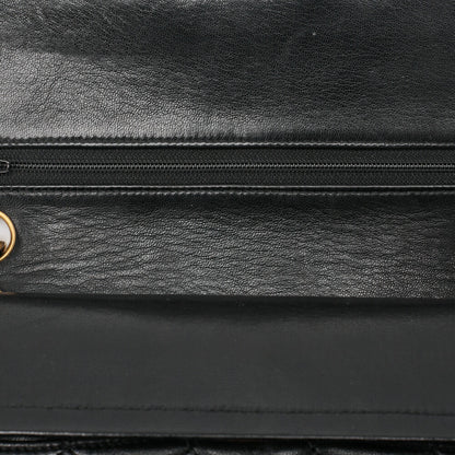 CHANEL Shoulder Bag Matelasse 23 Double Flap Chain Lambskin Black Gold-Tone Hardware Pre-Owned - Vintage La Charme