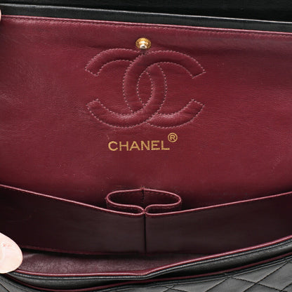 CHANEL Shoulder Bag Matelasse 23 Double Flap Chain Lambskin Black Gold-Tone Hardware Pre-Owned - Vintage La Charme